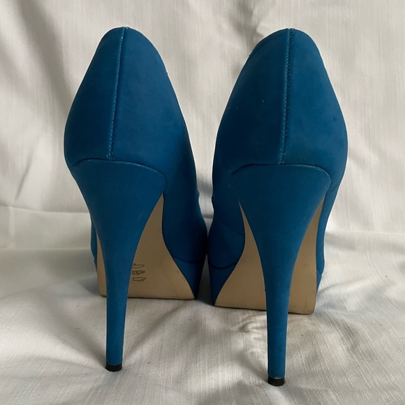 Material Girl Medium Blue Platform Stilettos - Picture 4 of 4